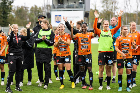 Kristianstads spelare jublar efter slutsignalen