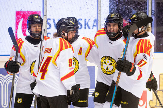 Brynäs spelare jublar