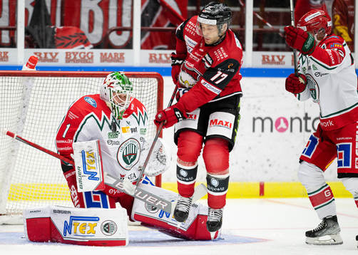 Frölundas målvakt Lars Johansson och Malmö Redhawks