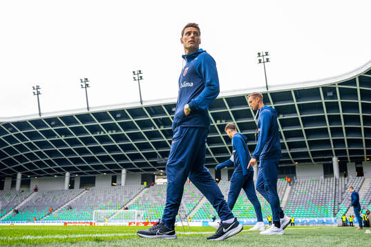 Kristoffer Zachariassen of Norway ahead of the Nations League football match between Slovenia and Norway on September 24, 2022 in Ljubljana. 