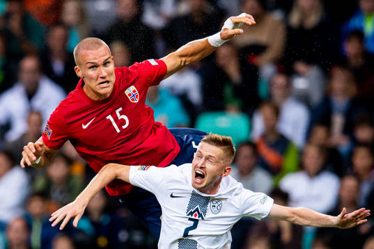 Leo Skiri Østigård of Norway and Zan Karicnik of Slovenia