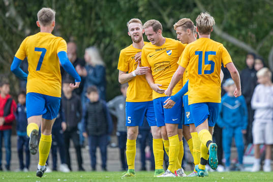 Klagshamns Jesper Bengtsson jublar