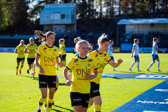Signe Holt Andersen of LSK Kvinner ahead of the Toppserien football match between Kolbotn and LSK Kvinner on September 25, 2022 in Oslo.
