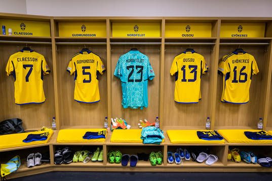 Jerseys of Viktor Claesson, Gabriel Gudmundsson, Kristoffer