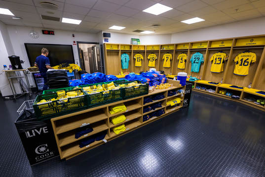 Jerseys of Robin Olsen, Daniel Sundgren, Mattias Svanberg,