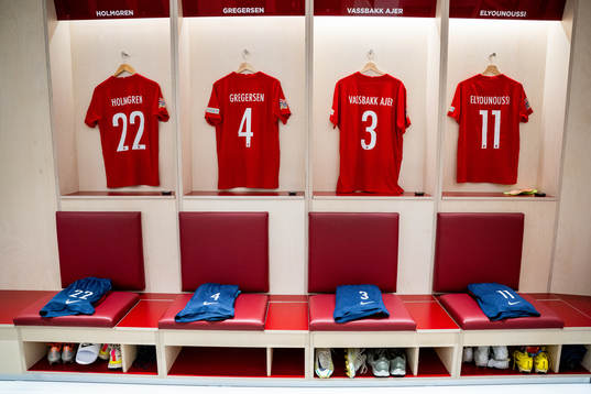 The kits of Marcus Holmgren Pedersen, Stian Gregersen,