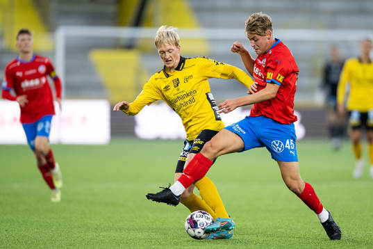 Elfsborgs Carl Mauritzson och Helsingborgs Daniel Bergman