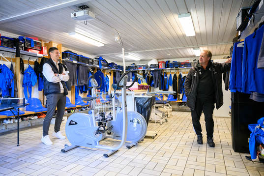 Värnamos Marcus Antonsson och assisterande tränare Jonas