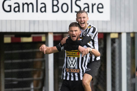 Landskronas Erik Pärsson och Melker Heier jublar