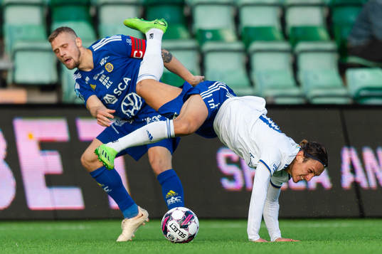 GIF Sundsvalls Erik Andersson och IFK Norrköpings Jonathan Levi