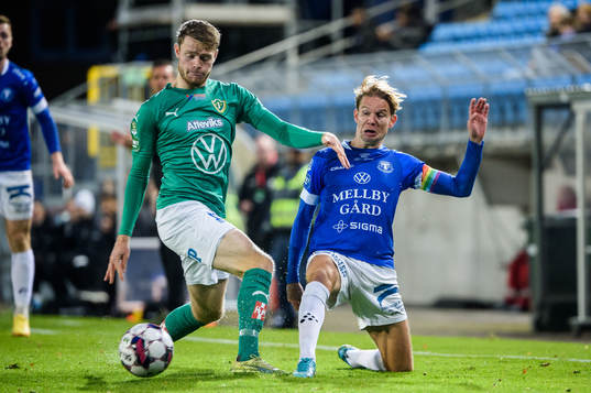 Jönköpings Södras Daniel Ljung och Trelleborgs Johan Blomberg