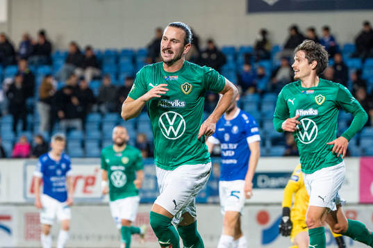 Jönköpings Södras Edin Hamidovic jublar