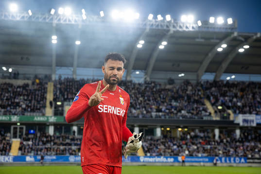 IFK Göteborgs målvakt Warner Hahn innan  fotbollsmatchen i Allsvenskan mellan IFK Göteborg och Elfsborg den 3 oktober 2022 i Göteborg. 