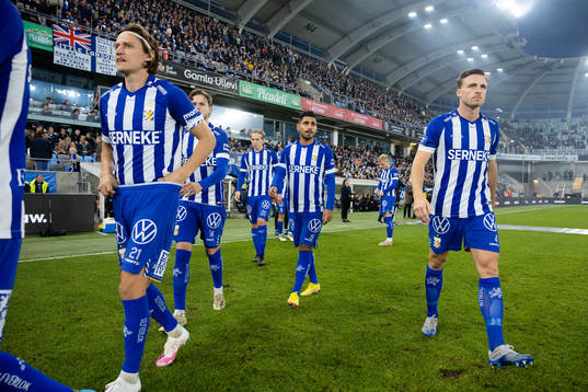 IFK Göteborgs Simon Thern, Hosam Aiesh och Carl Johansson