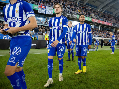 IFK Göteborgs Gustaf Norlin och Hosam Aiesh  innan