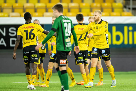 Elfsborgs Sveinn Aron Gudjohnsen jublar efter mål