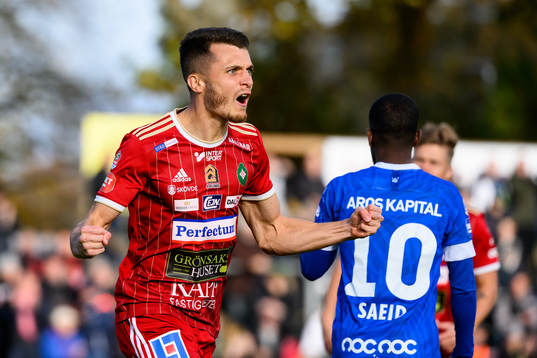 Skövde AIKs Yoann Fellrath jublar