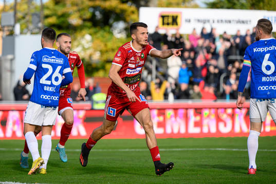 Skövdes Yoann Fellrath jublar