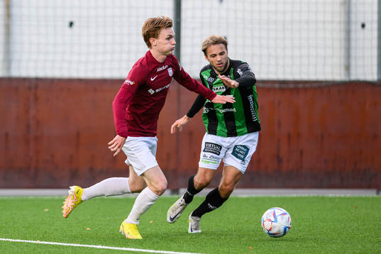 Qvidings Julius Johansson och GAIS Gustav Lundgren