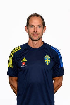 Martin Bergqvist, physio, of the Swedish women's national football team poses for a portrait
