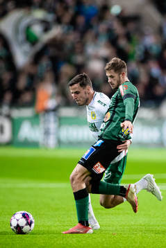 Varbergs Oliver Alfonsi och Hammarbys Jeppe Andersen