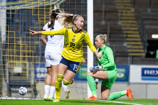 Matilda Vinberg of Sweden celebrates
