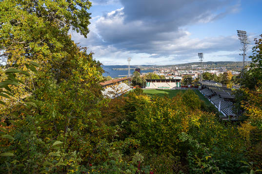 Vy över Stadsparksvallen