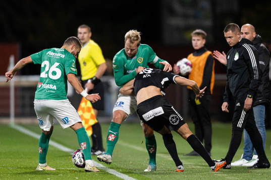 Jönköpings Södras Sebastian Crona och Brages Ferhad Ayaz