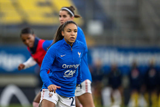 Delphine Cascarino of France at warm up