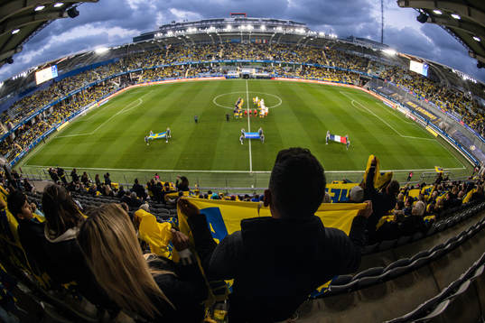 Spectators in the stands
