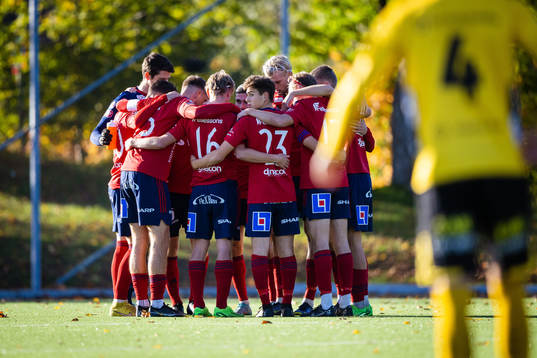 Öster innan fotbollsmatchen i U21 Allsvenskan mellan