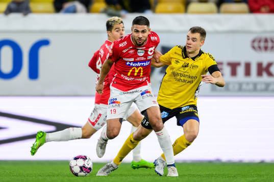 Degerfors Omar Faraj och Elfsborgs Leo Väisänen