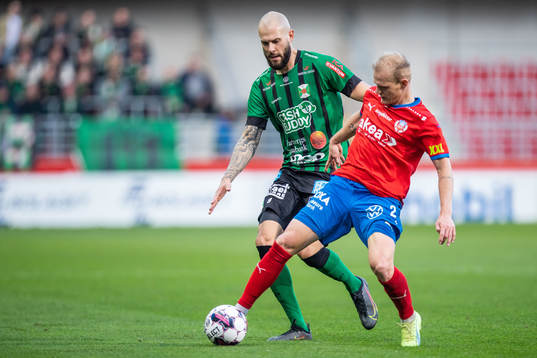 Varbergs Robin Simovic och Helsingborgs Philip Rejnhold