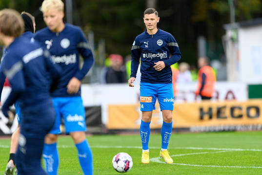 Värnamos Marcus Antonsson före fotbollsmatchen i Allsvenskan mellan Värnamo och Kalmar den 15 oktober 2022 i Värnamo. 