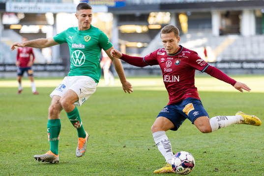Jönköpings Södras Marko Nikolic och Örgrytes Hampus Dahlqvist