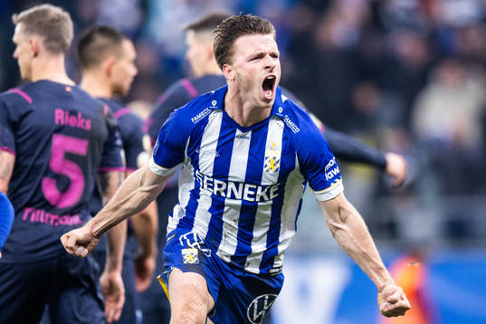 IFK Göteborgs Carl Johansson jublar efter 2-1
