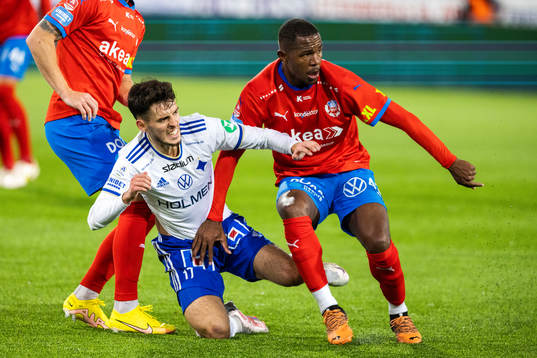 FK Norrköpings Laorent Shabani och Helsingborgs Diego Cesar De Oliveira
