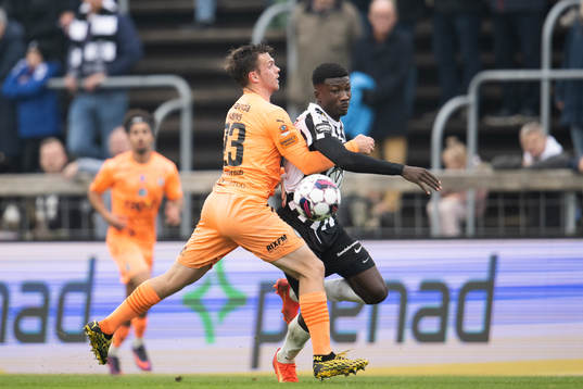 Landskronas Ousmane Diawara och AFC Eskilstunas Jesper Manns