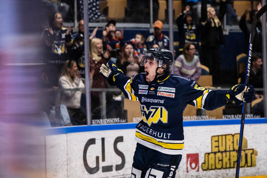 HV71s Fredrik Forsberg jublar