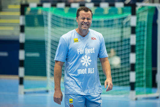 Malmölirares Daniel Andersson grinar illa efter en sträckning