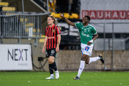 Brages Samouil Izountouemoi jublar efter 2-1