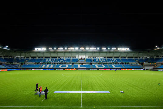 Aker Stadion ahead of the UEFA Europa Conference League match between Molde and Djurgården on October 27, 2022 in Molde.
