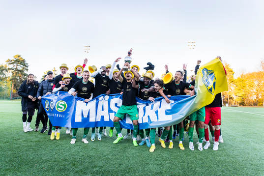 Hammarbys spelare firar SM-guldet