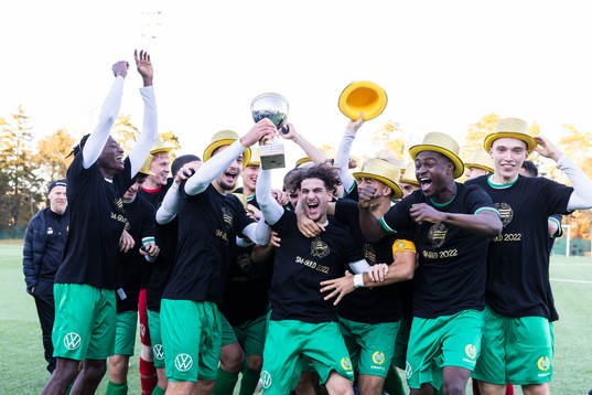Hammarbys spelare firar SM-guldet