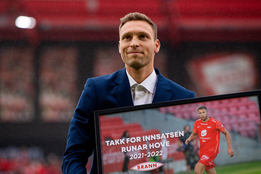 Runar Hove of Brann ahead of the OBOS-ligaen football match between Brann and KFUM on October 29, 2022 in Bergen. 