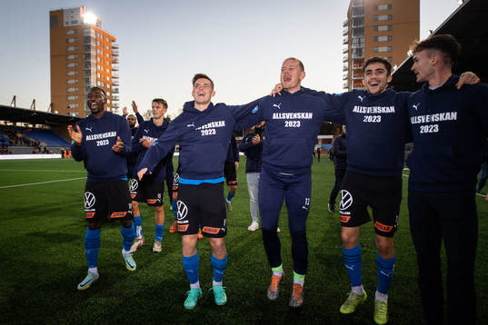 Halmstads Sadat Karim, Jonathan Svedberg, målvakt Malte