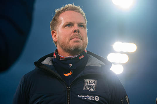 Christian Michelsen, head coach of Kristiansund, ahead of the Eliteserien match between Kristiansund and Aalesund on October 30, 2022 in Kristiansund.