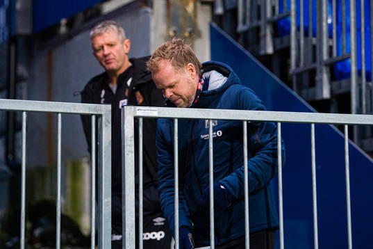 Christian Michelsen, head coach of Kristiansund, ahead of the Eliteserien match between Kristiansund and Aalesund on October 30, 2022 in Kristiansund.