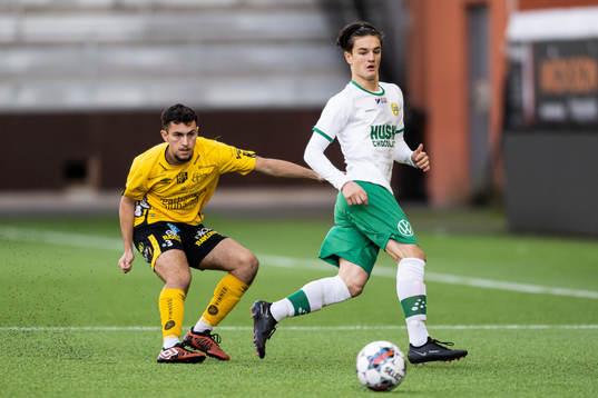 Elfsborgs Hari Bajrektarevic och Hammerbys Amer Barucija