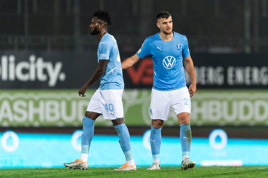 Malmö FFs Emmanuel Lomotey och Matej Chalus